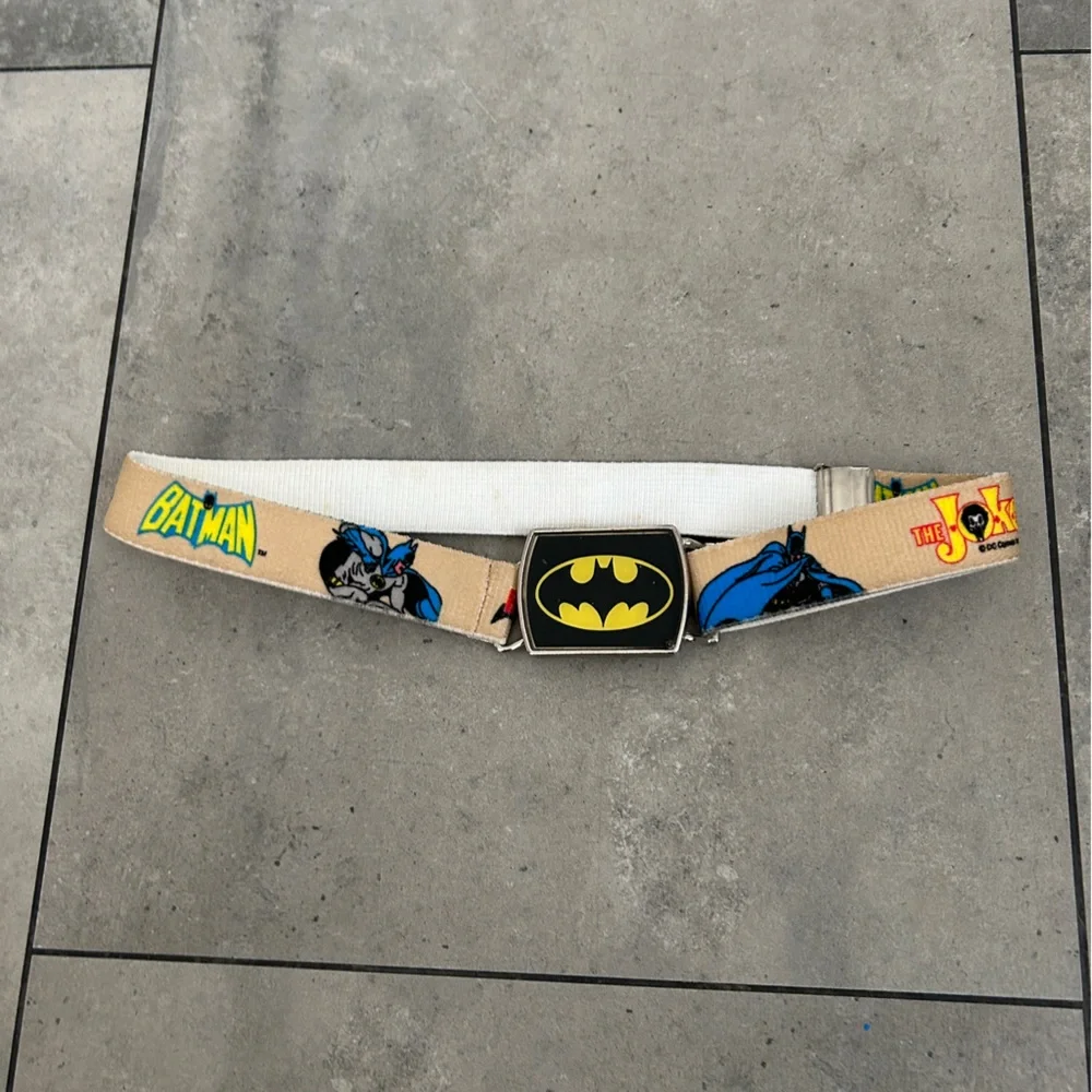 Vintage LEE boys batman joker elastic belt 1982 DC